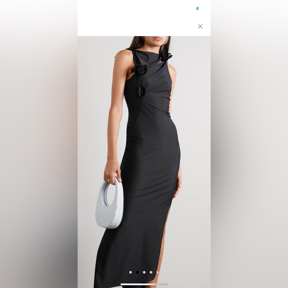 Coperni Black Asymetric Flower Gown